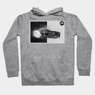 Ford Mustang Burnout Illustration Hoodie